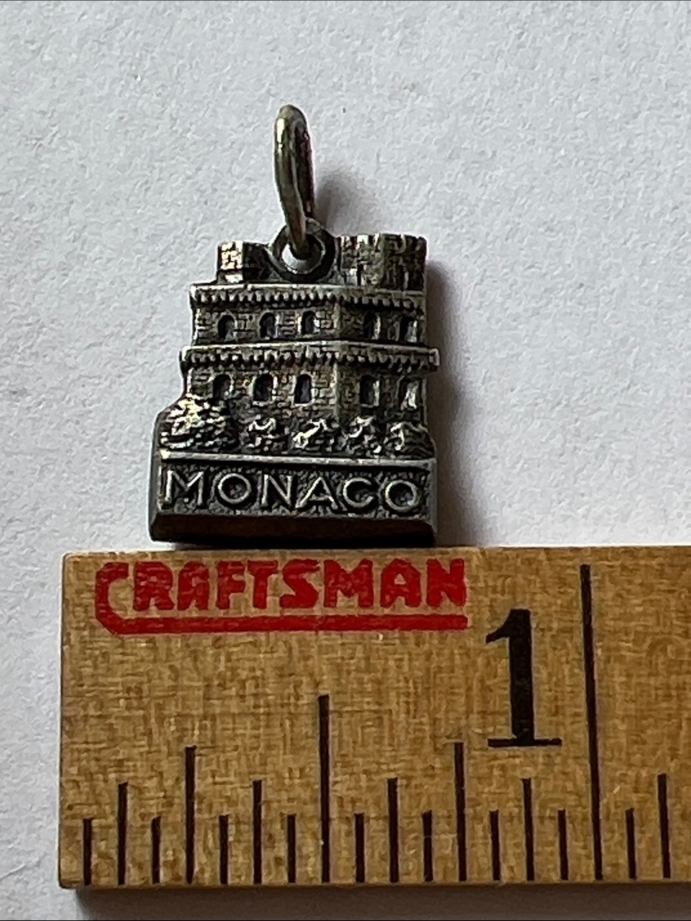 Vintage STerling Silver Monaco charm 925 Argent